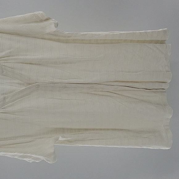 Cream Lane Bryant Short Sleeve Buttoned Up  Women's Top - Picture 3 of 13